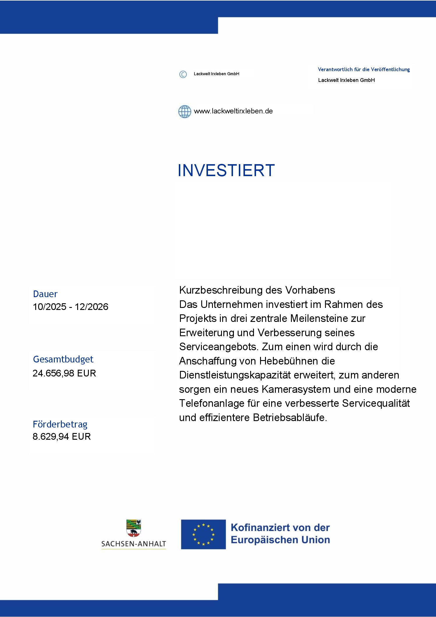 Plakat Lackwelt Investiert Plakat Lackwelt Investiert